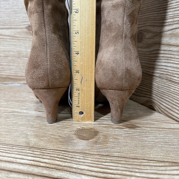 Universal Thread Kendra Boots Sz 7.5 Kitten Heel 18" Tall Dress Chestnut Brown - Picture 5 of 13